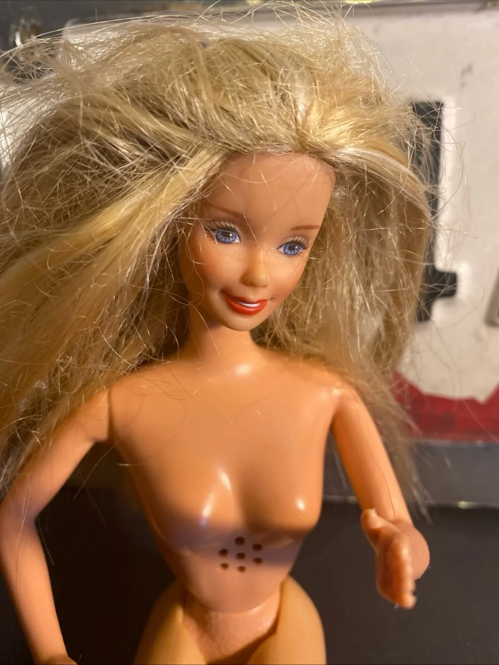 Vintage Talking Barbie Doll ( Mattel Inc 1966 As Marked- Blonde w/ Blue Eyes